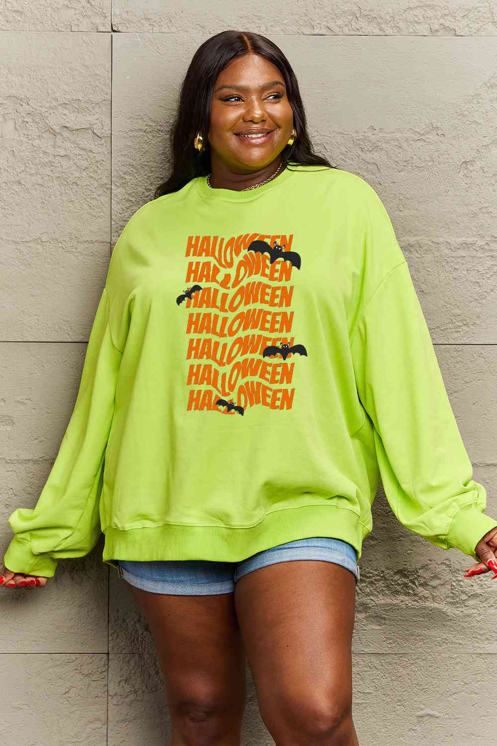 Full Size HALLOWEEN Graphic Sweatshirt