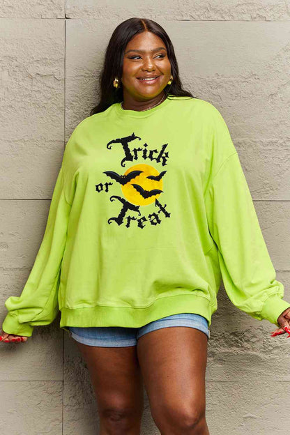 Full Size TRICK OR TREAT Graphic Sweatshirt