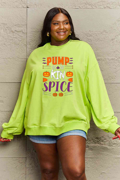Full Size PUMPKIN SPICE Graphic Sweatshirt