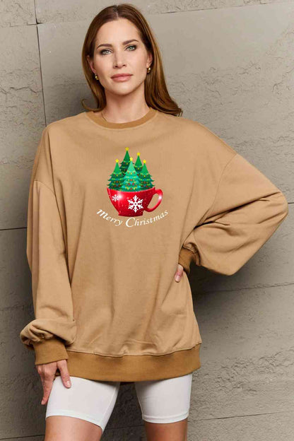 Full Size MERRY CHRISTMAS Graphic Sweatshirt
