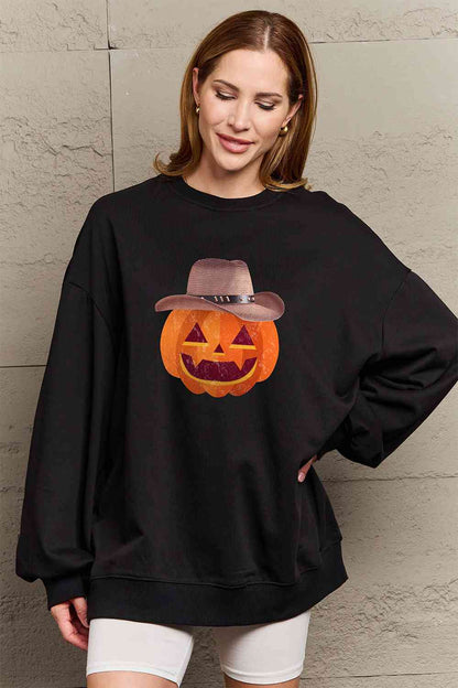 Full Size Graphic Dropped Shoulder Sweatshirt